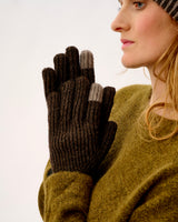 Cocoa & Vole Lambswool Ribbed Gloves