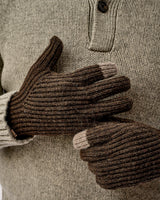 Cocoa & Vole Lambswool Ribbed Gloves