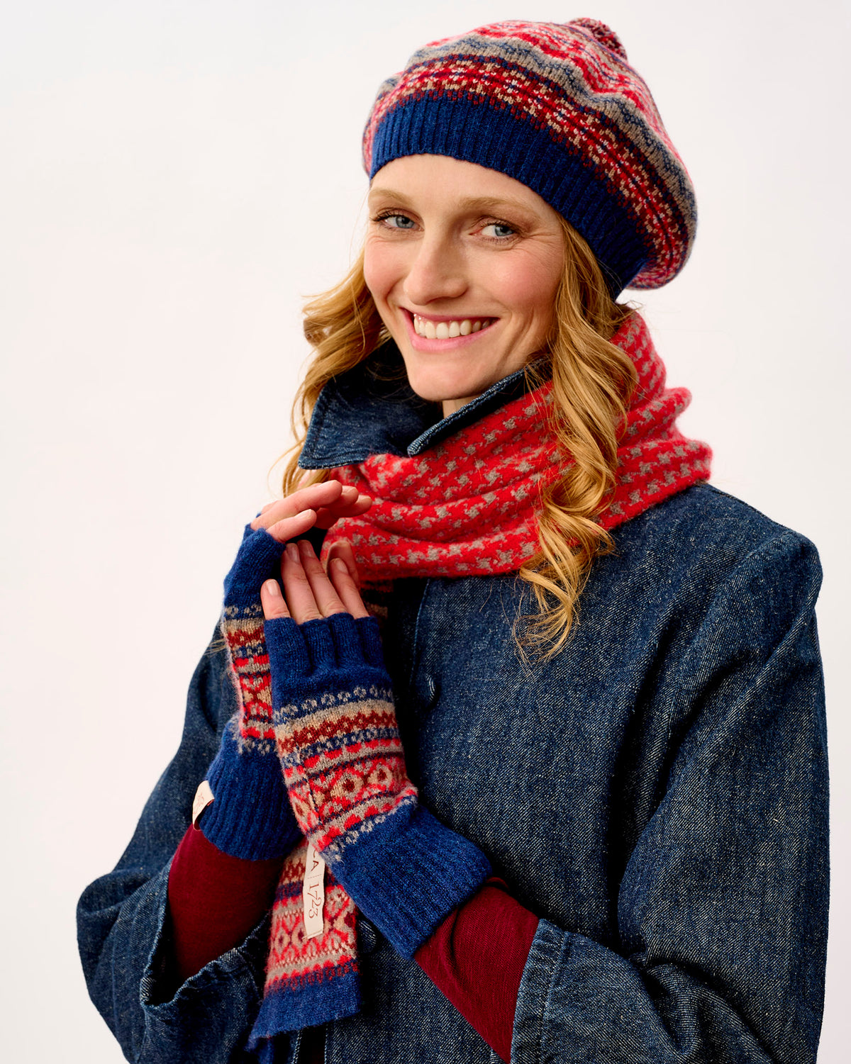 Regatta Fair Isle Lambswool Pom Beret