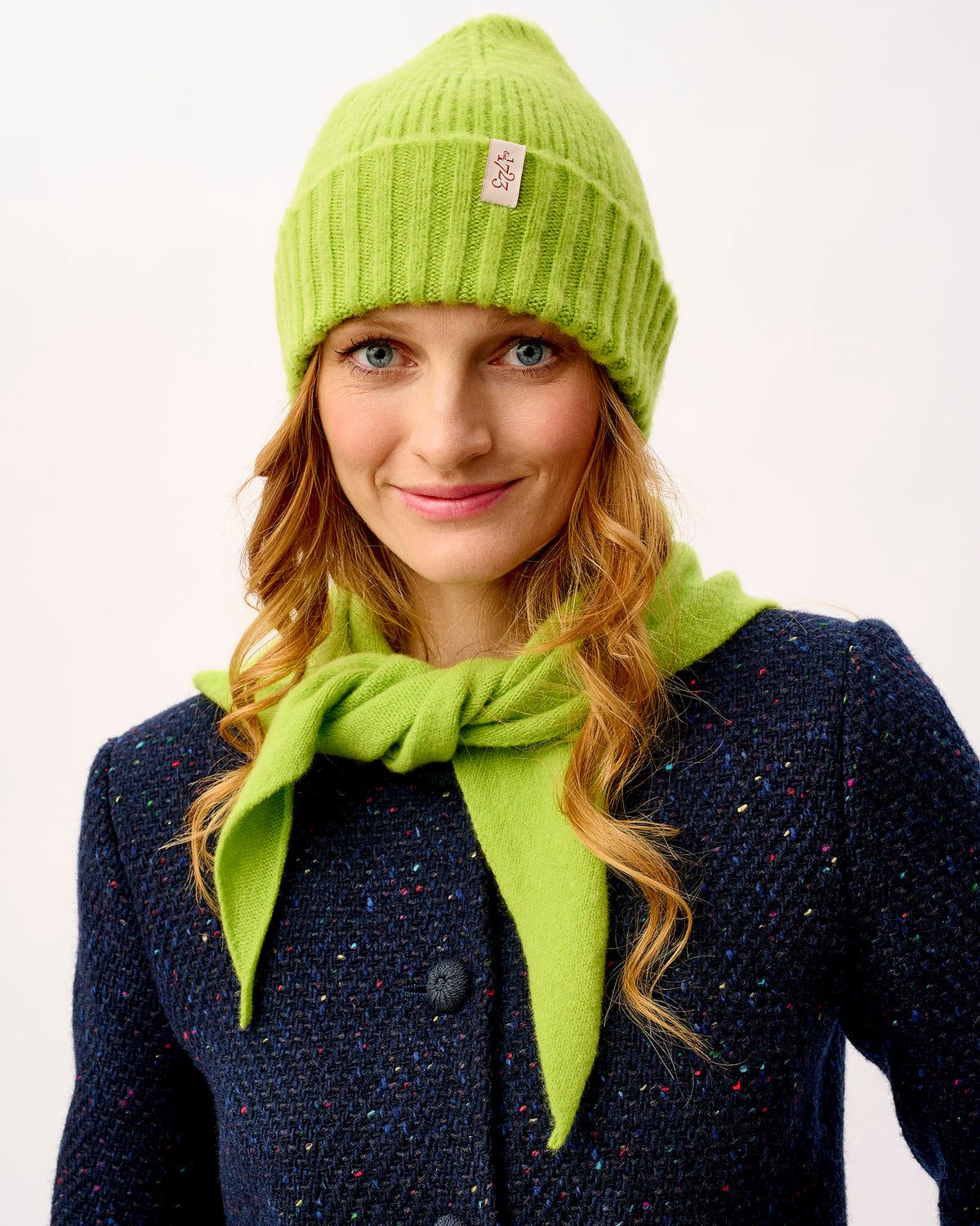 Lime Rona Brushed Lambswool Hat