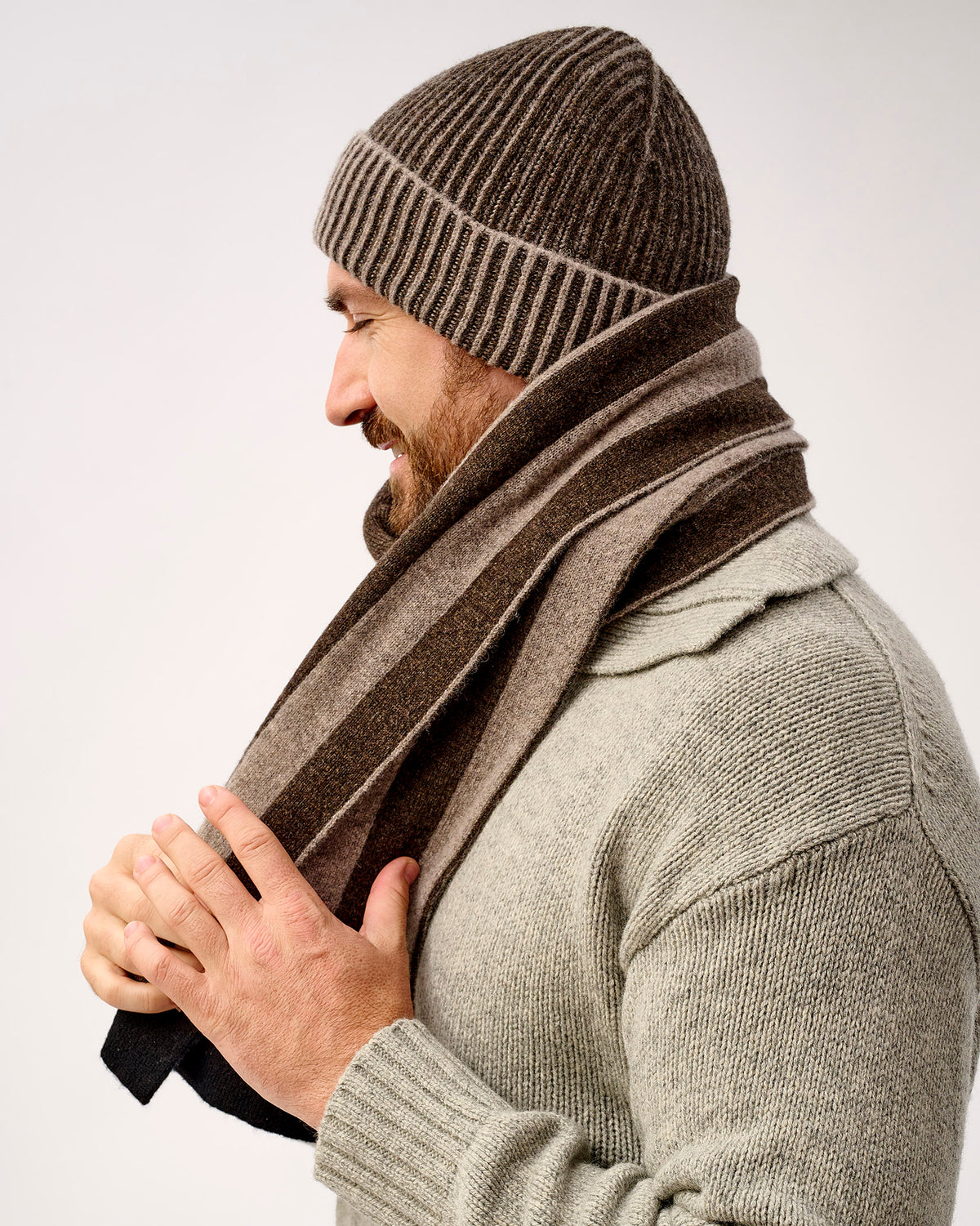 Cocoa & Vole Plaited Effect Lambswool Hat