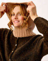 Camel Lambswool Hood