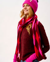 Bordeaux, Neon Pink & Tartan Scarlet Ayrshire Argyle Lambswool Scarf
