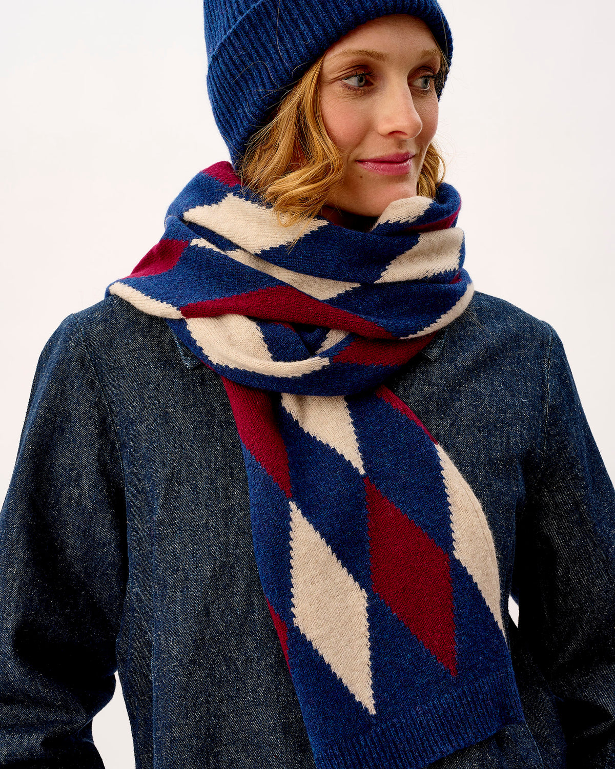 Regatta, Bordeaux & Linen Ayrshire Argyle Lambswool Scarf