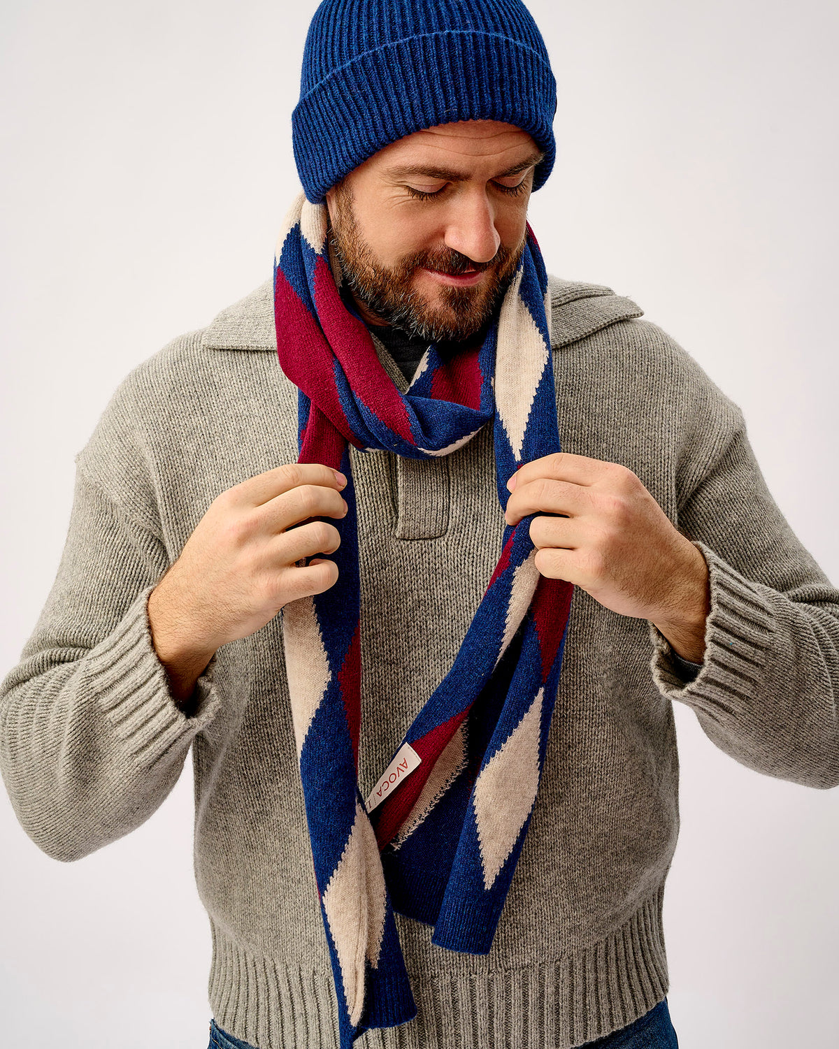 Regatta, Bordeaux & Linen Ayrshire Argyle Lambswool Scarf
