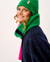 Neon Pink & Billiard Brushed Lambswool Scarf