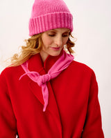 Bubblegum & Tartan Scarlet Heart Lambswool Triangle Neck Tie Scarf