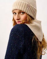 Linen Lambswool Triangle Neck Tie Scarf