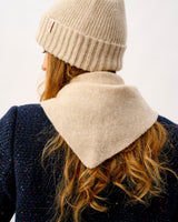Linen Lambswool Triangle Neck Tie Scarf
