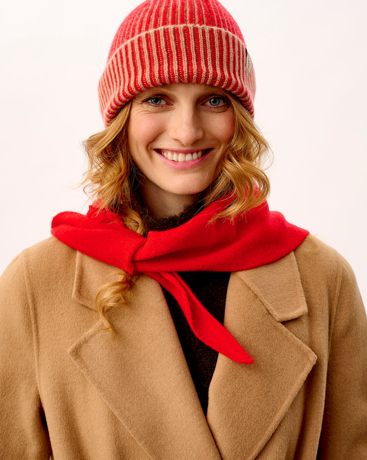 Tartan Scarlet Lambswool Triangle Neck Tie Scarf