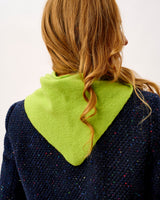 Lime Lambswool Triangle Neck Tie Scarf