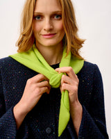 Lime Lambswool Triangle Neck Tie Scarf