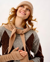 Camel Lambswool Triangle Neck Tie Scarf