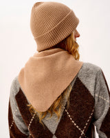 Camel Lambswool Triangle Neck Tie Scarf