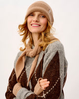 Camel Lambswool Triangle Neck Tie Scarf