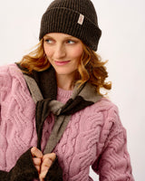 Cocoa & Vole Scout Wide Stripe Lambswool Triangle Scarf