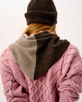 Cocoa & Vole Scout Wide Stripe Lambswool Triangle Scarf