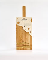Oak Cheese Board with Inlaid Knives