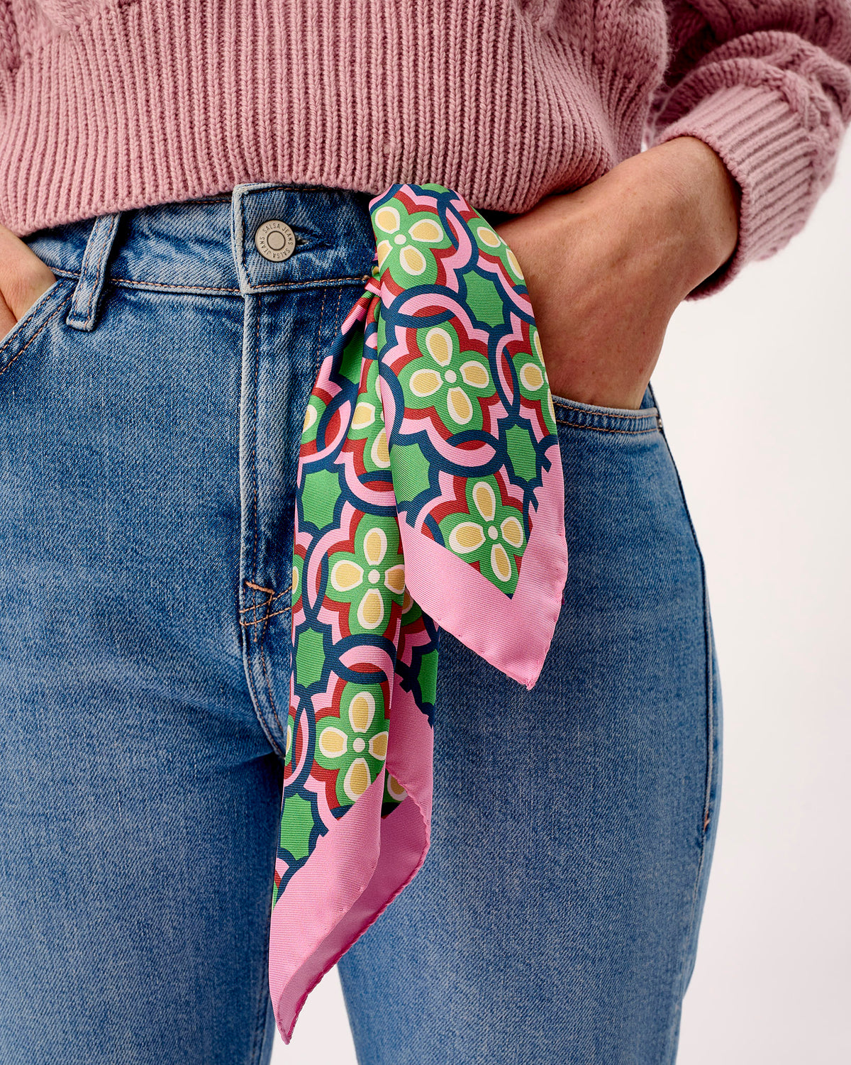 Daisy Loop 100% Silk Scarf