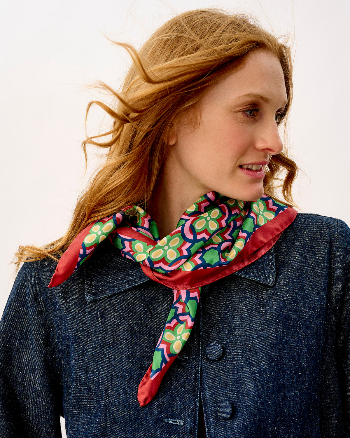 Daisy Loop 100% Silk Scarf