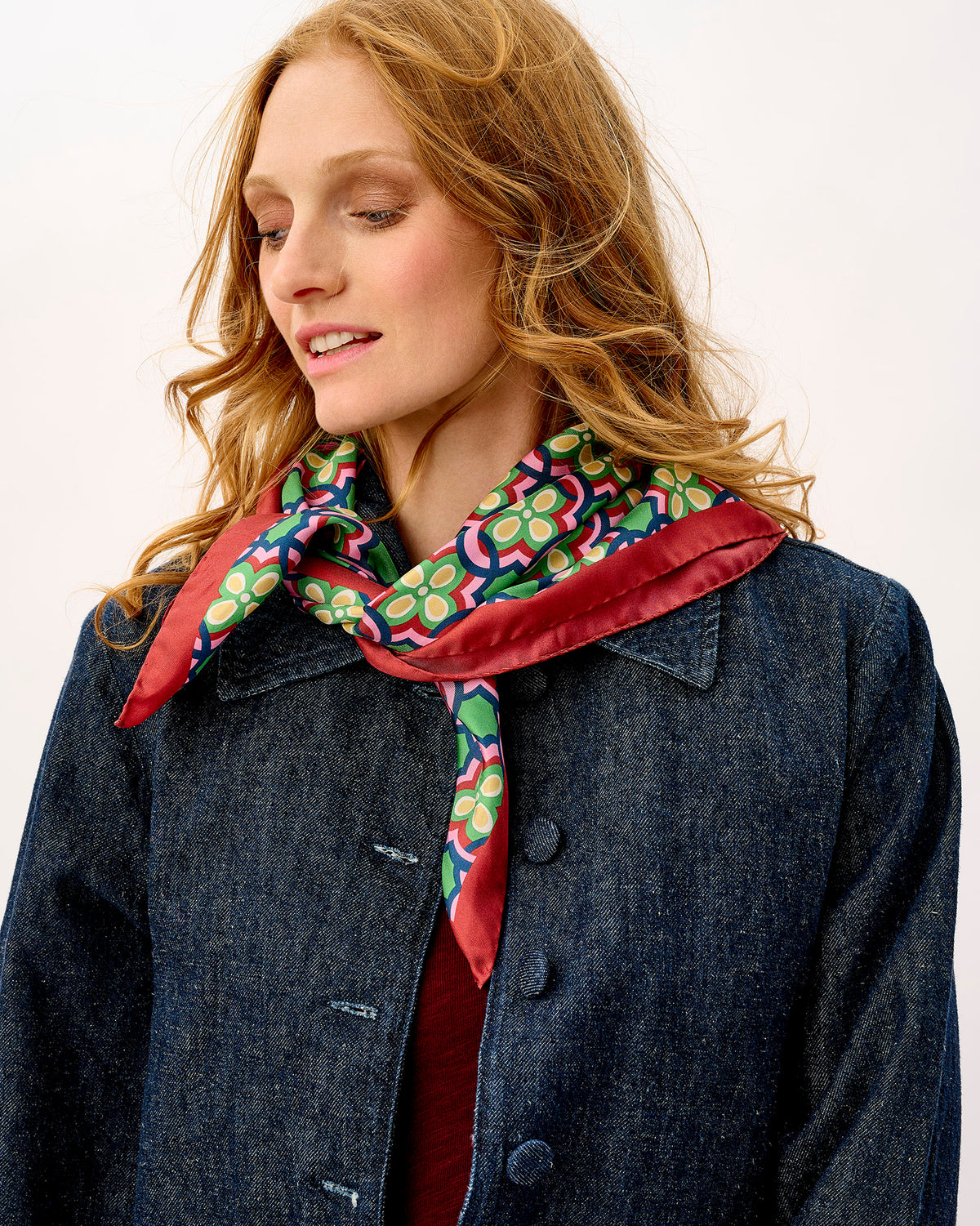 Daisy Loop 100% Silk Scarf