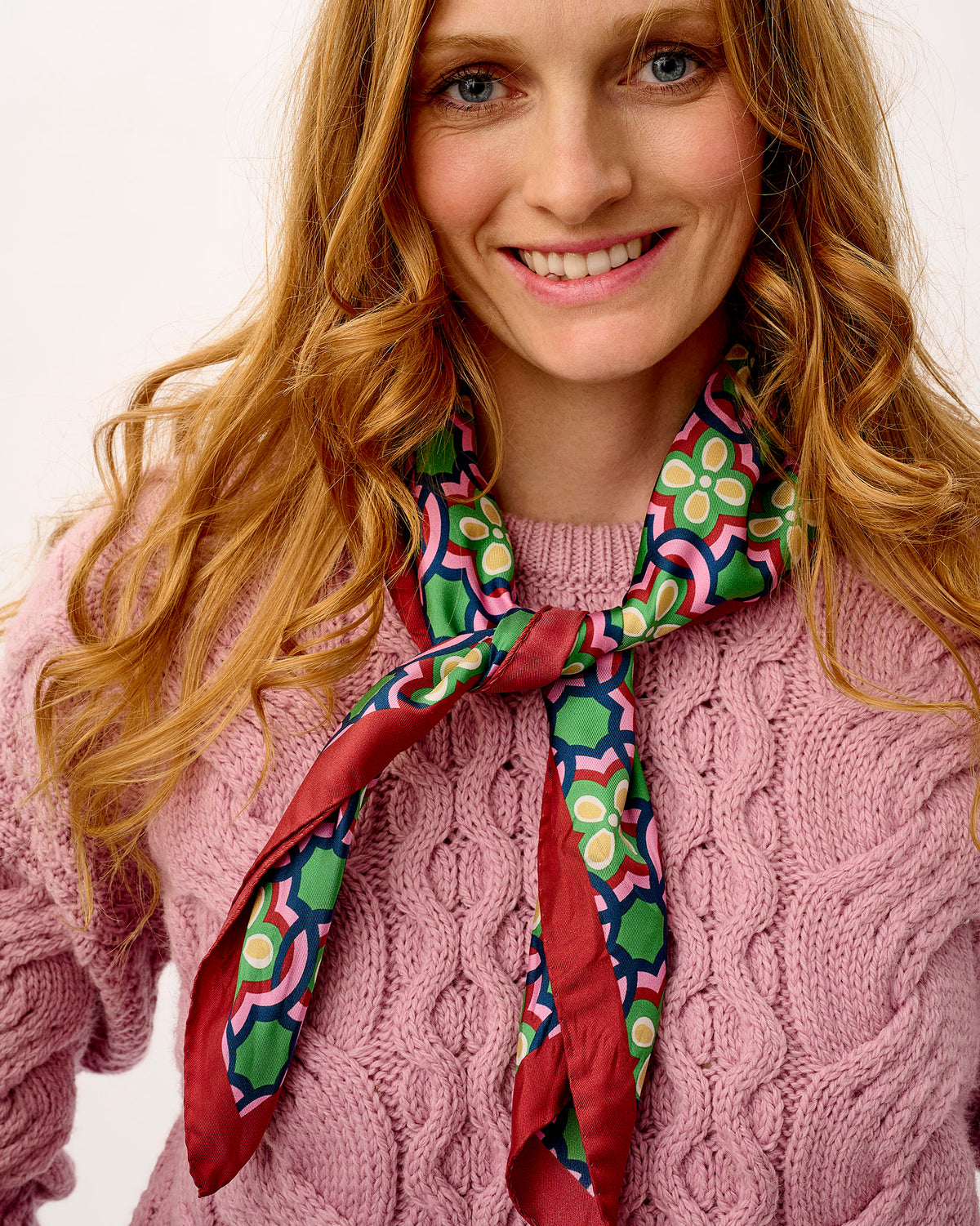 Daisy Loop 100% Silk Scarf