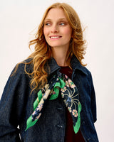 Floral Symphony 100% Silk Scarf