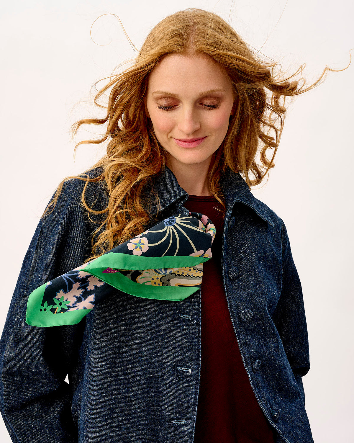 Floral Symphony 100% Silk Scarf