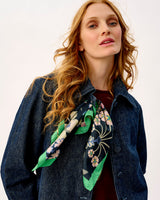 Floral Symphony 100% Silk Scarf