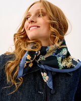 Floral Symphony 100% Silk Scarf