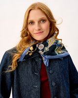 Floral Symphony 100% Silk Scarf
