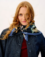 Floral Symphony 100% Silk Scarf
