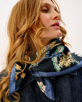 Floral Symphony 100% Silk Scarf