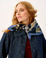 Floral Symphony 100% Silk Scarf