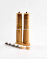 Oak Salt & Pepper Grinders Set