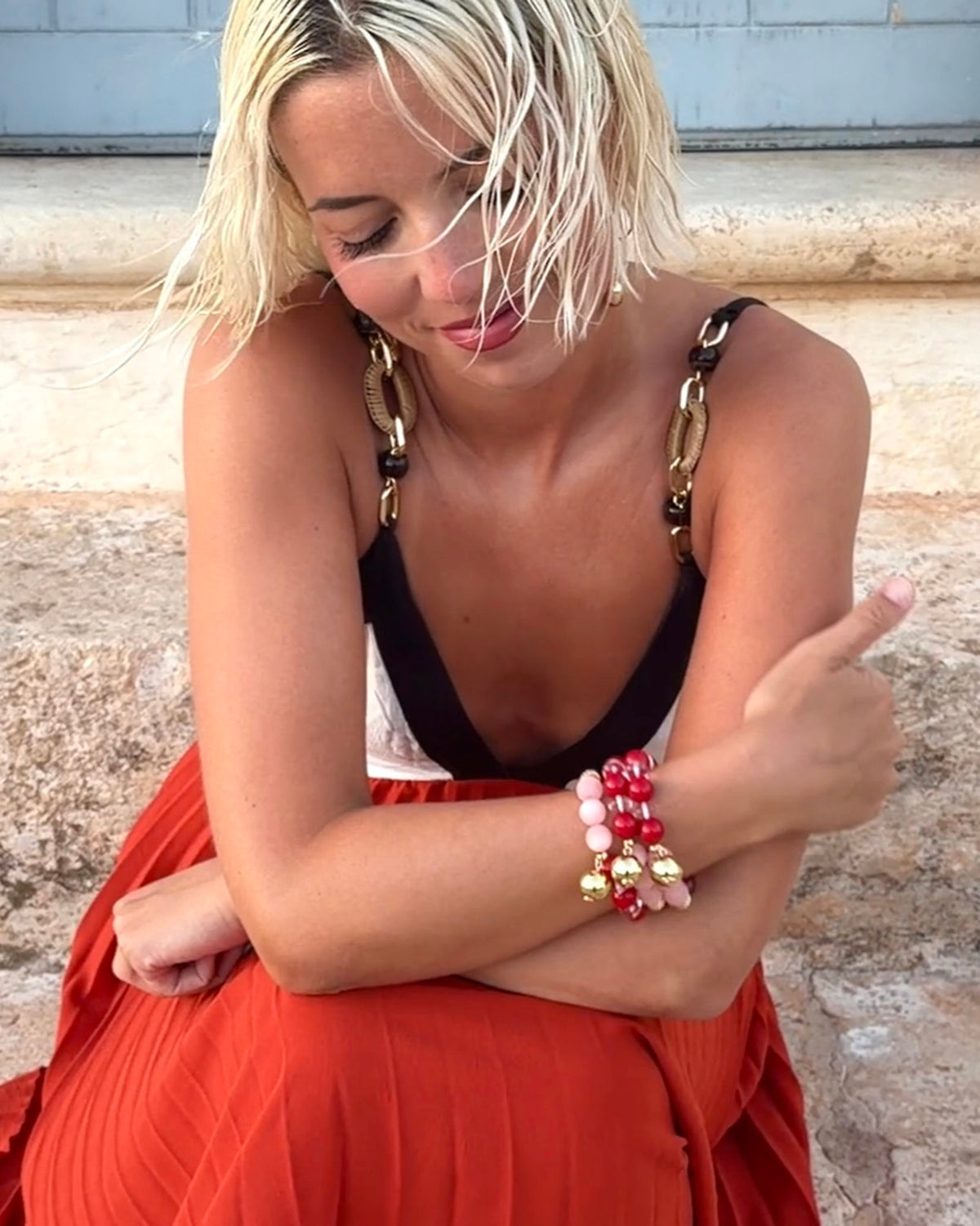 Pink & Red Avoca Venus Bracelet