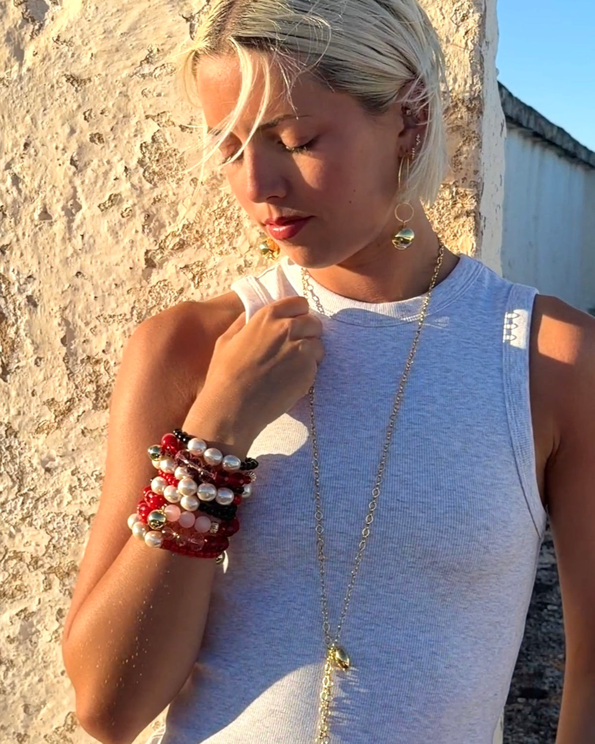 Pink & Red Avoca Venus Bracelet