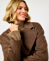 Cocoa Belted Wool Town Coat