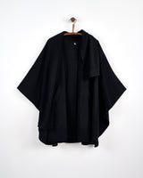 Black Cashmere Blend Berry Cape