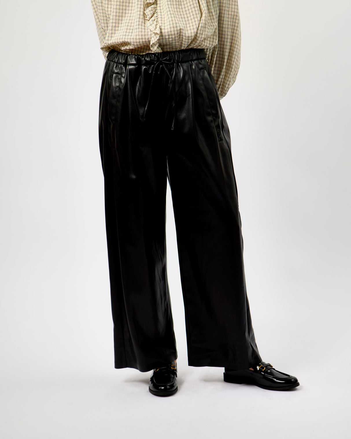 Fig Odaesan Faux Leather Trousers