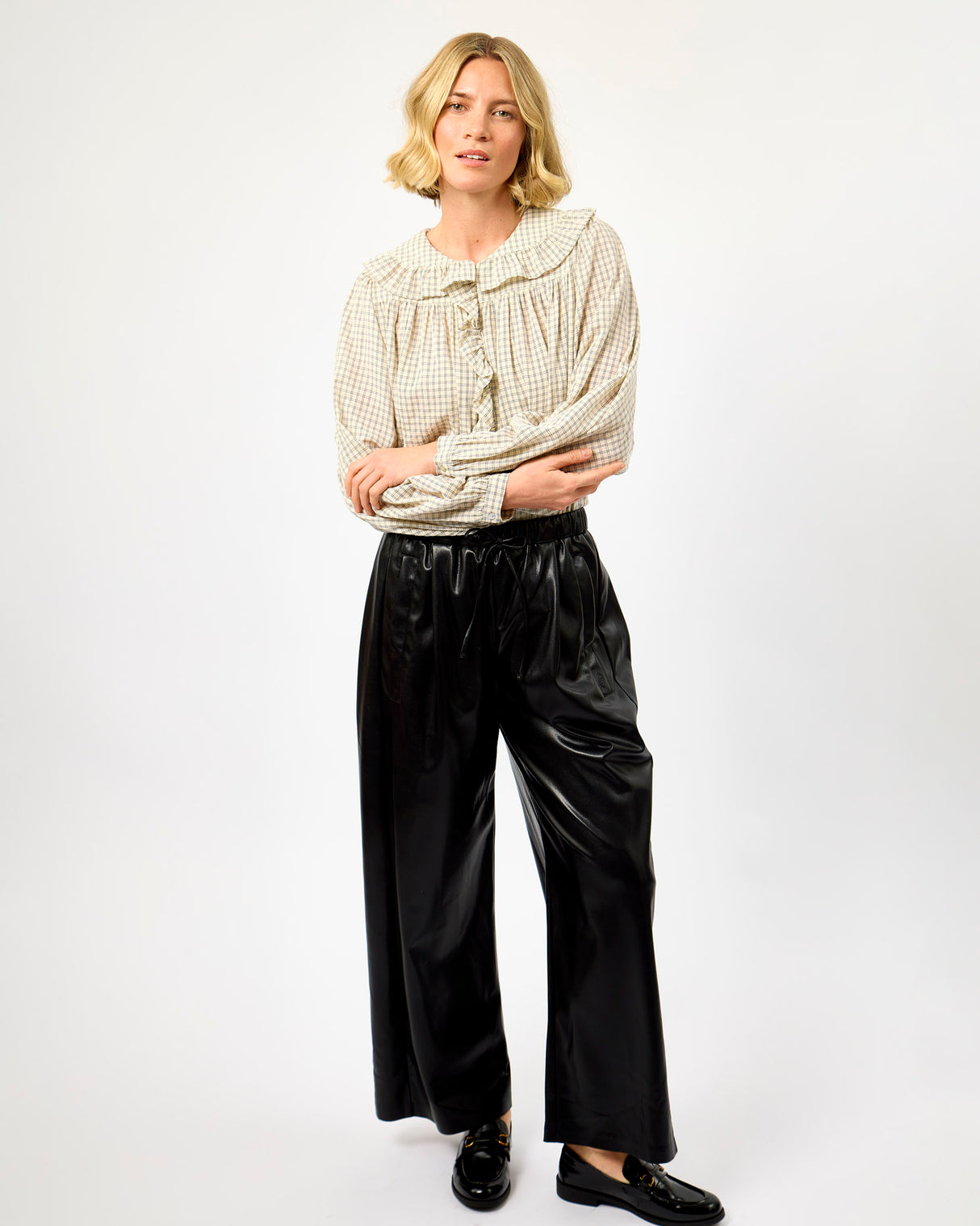 Fig Odaesan Faux Leather Trousers