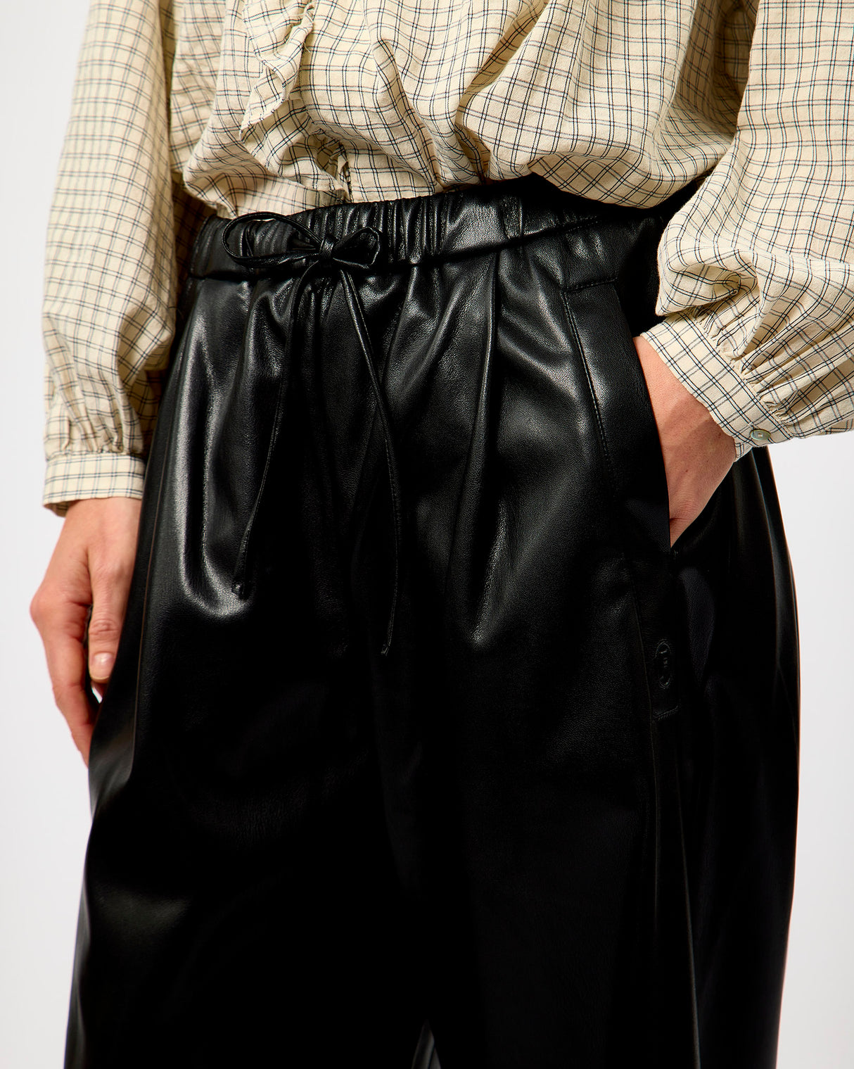 Fig Odaesan Faux Leather Trousers