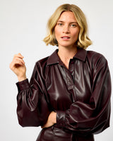 Fig Seorak Faux Leather Shirt