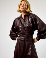 Fig Seorak Faux Leather Shirt