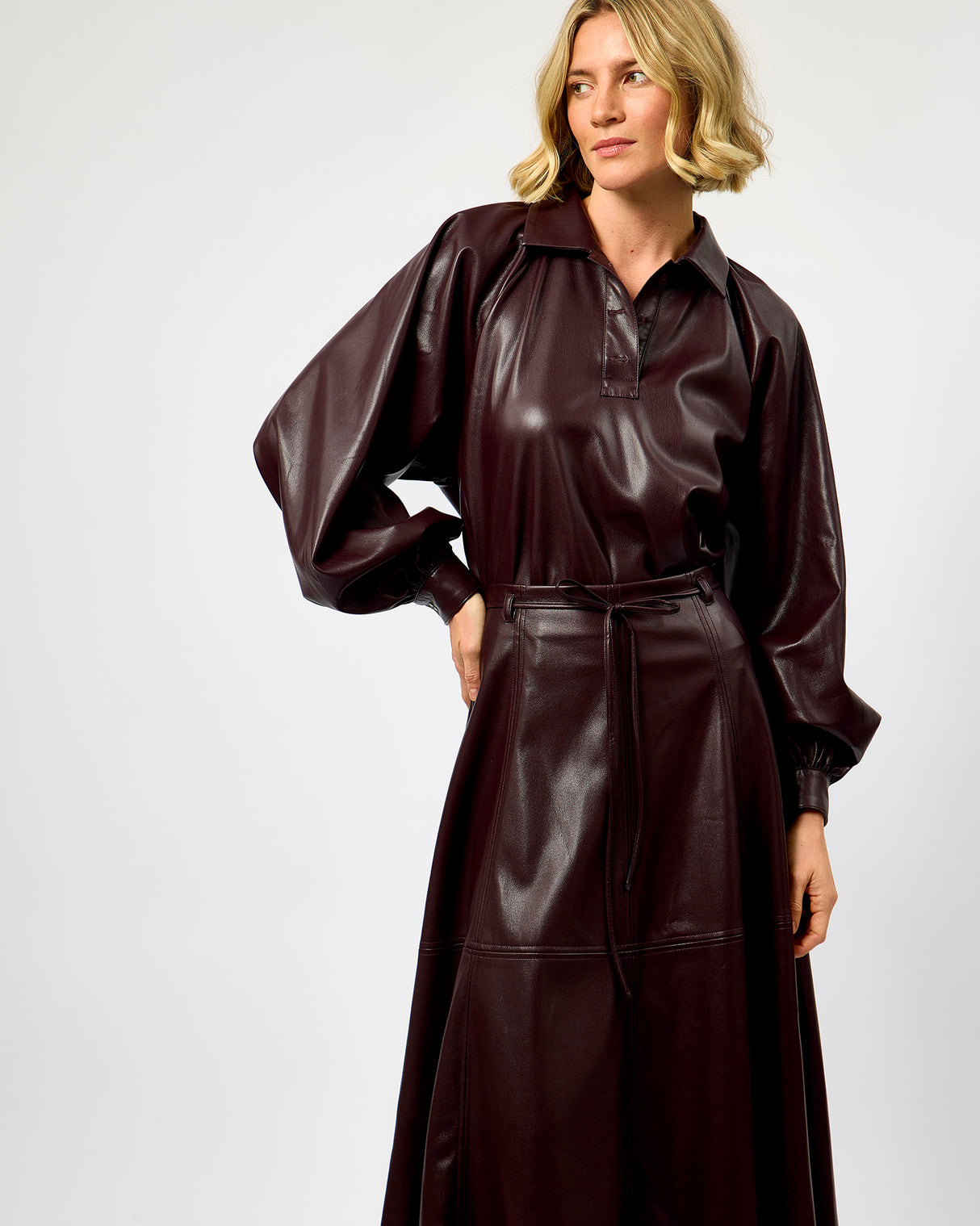 Fig Seorak Faux Leather Shirt