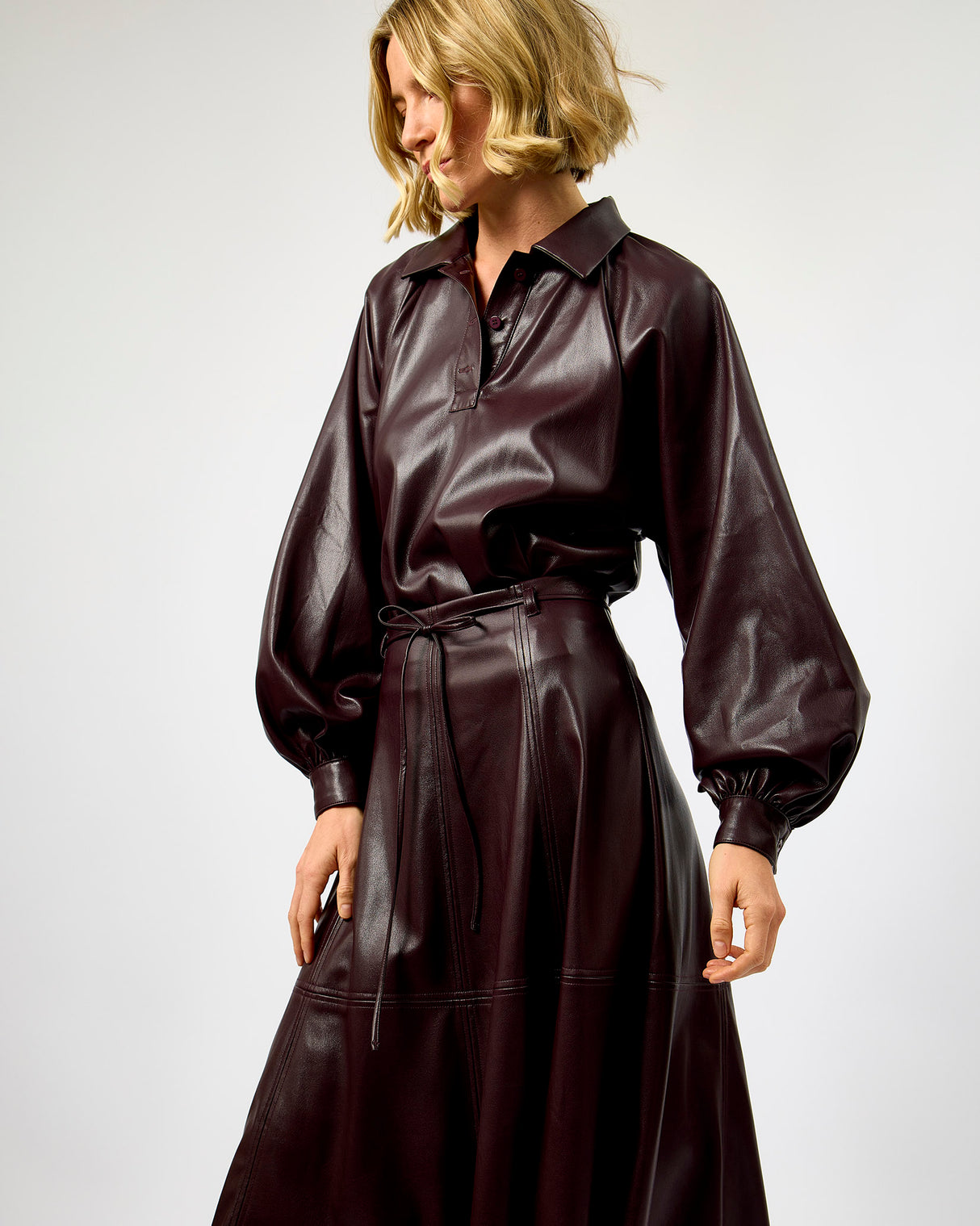 Fig Seorak Faux Leather Shirt