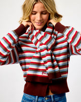 Rouge Shibuya Stripe Scarf & Cardigan Set