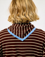 Candied Chestnut Kastro Striped Cardigan & Scarf Set