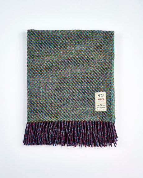 Teal Cobble Donegal Throw