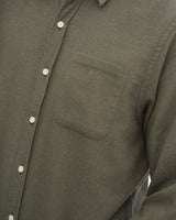 Dusty Olive Classic Cotton Flannel Shirt